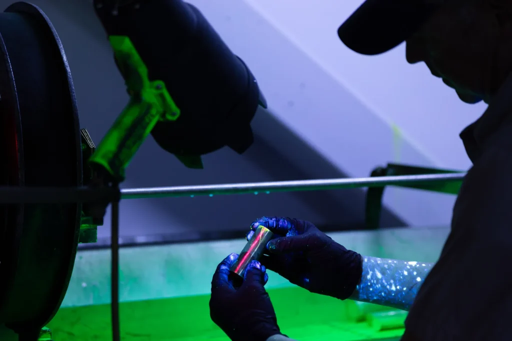 person performing ndt testing in Parksville